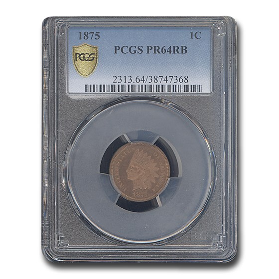 1875 Indian Head Cent PR-64 PCGS (Red/Brown) 1875 Indian Head Cent PR-64 PCGS (Red/Brown)